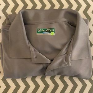 Men’s pro tour long sleeve golf polo
